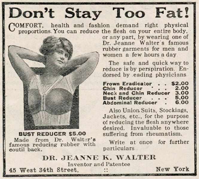 Анорексия — отнюдь не современное изобретение. «Не будь жирной!», — призывает реклама в черно-белой газете.