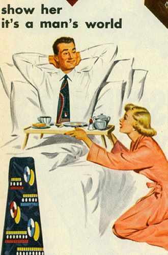 «Покажи женщине, что этот мир — для мужчин» —скандальная реклама галстуков Van Heusen.