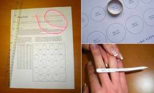 Как определить размер кольца в домашних условиях при помощи бумаги